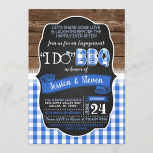 Ich mache GRILLEN-Einladung - Blau Einladung