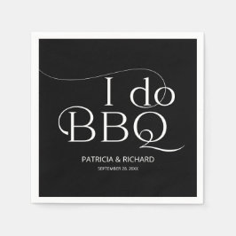 Ich mache GRILLEN Engagement Party Black Serviette