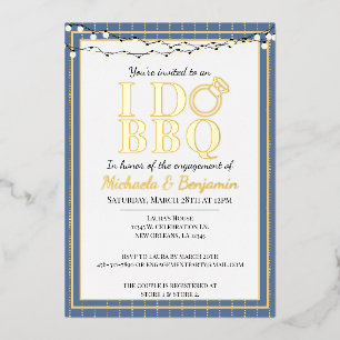 Ich mache GRILLEN Engagement Party Paare Dusche Folieneinladung