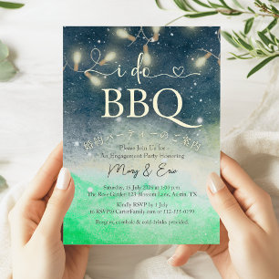 Ich mache GRILLEN Engagement Party String Light Ga Einladung