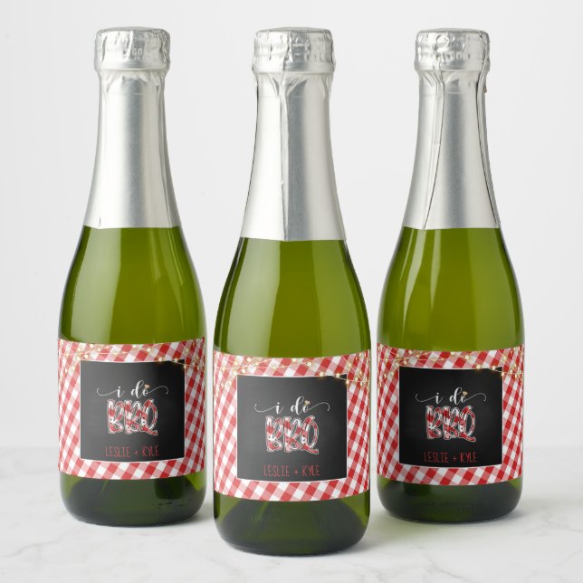 Ich mache GRILLEN Mini Sparkling Weinlabel - Red L (Flaschen)