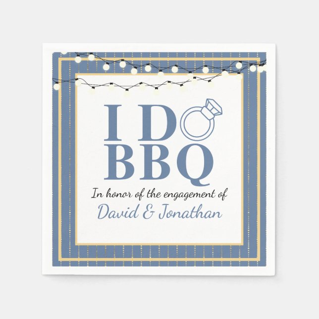 Ich mache GRILLEN Paare Showdusche Gay LGBTQ Engag Serviette (Vorderseite)