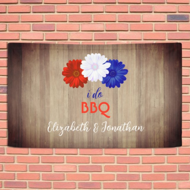 Ich mache GRILLEN Patriotic Floral Banner (Von Creator hochgeladen)