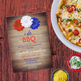 Ich mache GRILLEN Patriotic Floral Engagement Part Einladung