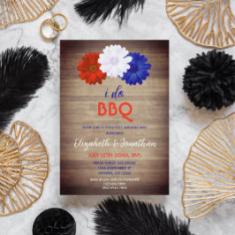 Ich mache GRILLEN Patriotic Floral Post Hochzeit Begleitkarte