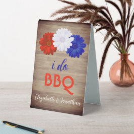 Ich mache GRILLEN Patriotic Floral Tischaufsteller
