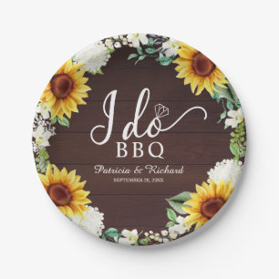 Ich mache GRILLEN Rustic Sunflowers Engagement Par Pappteller