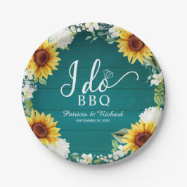 Ich mache GRILLEN Rustic Sunflowers Engagement Par Pappteller
