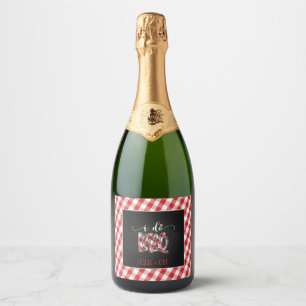 Ich mache GRILLEN Sparkling Wine Label - Rot - Cus