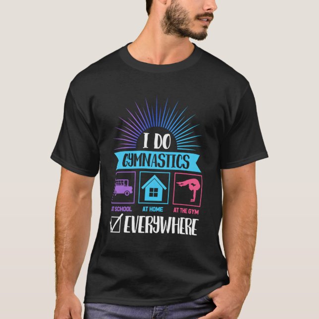 Ich mache Gymnastik überall Gymnastik S T-Shirt (Vorderseite)