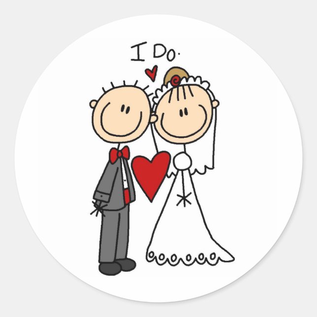 Ich mache Hochzeitsticker Runder Aufkleber (Vorderseite)