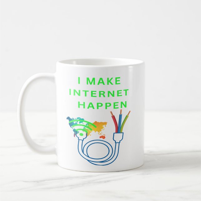 Ich mache Internet möglich - Tasse für Fasertechni (Links)