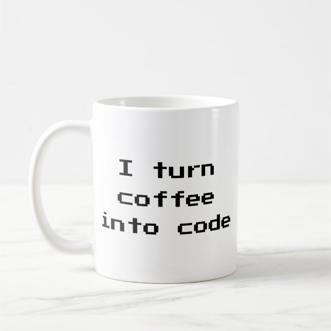 Ich mache Kaffee in Code Coffee Tasse (Links)