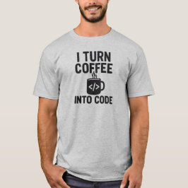 Ich mache Kaffee in Code" Witziger Programmierer T-Shirt