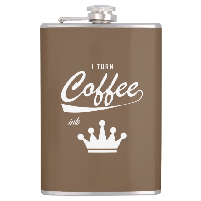 Ich mache Kaffee in KOMs Flachmann (Vorderseite)