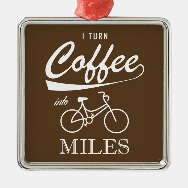 Ich mache Kaffee in Meilen Ornament Aus Metall (Vorne)