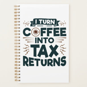 Ich mache Kaffee in Steuererklärung Buchhalter Vor Planer
