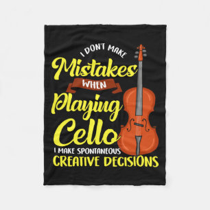 Ich mache keine Fehler beim Cello spielen  Fleecedecke