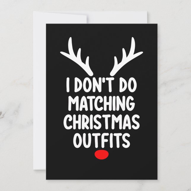 Ich mache keine passende Weihnachtsfamilie Einladung (Vorderseite)