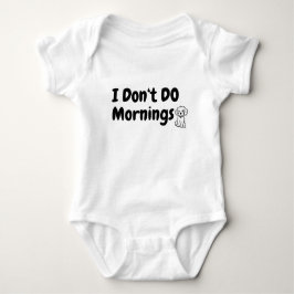 Ich mache keinen Morgen. Müde. Hund Baby Strampler