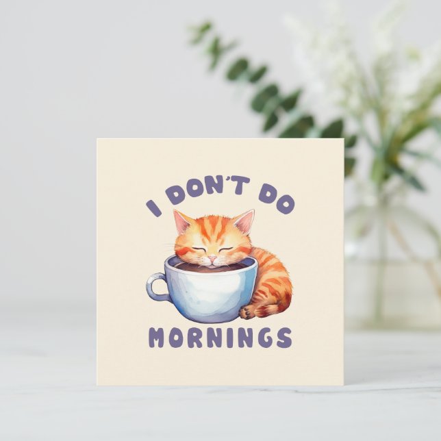 Ich mache keinen Morgen - Niedliche Orangenkatze m (Stehend Vorderseite)