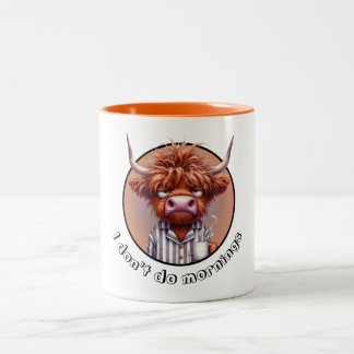 Ich mache keinen Morgenbull Zweifarbige Tasse