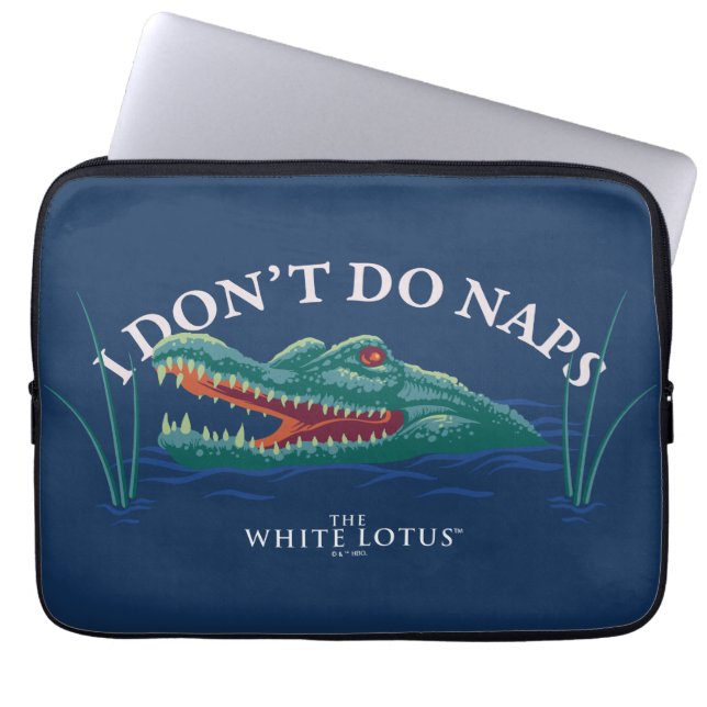 Ich mache keinen Nickerchen-Alligator - Der weiße  Laptopschutzhülle (Vorderseite)