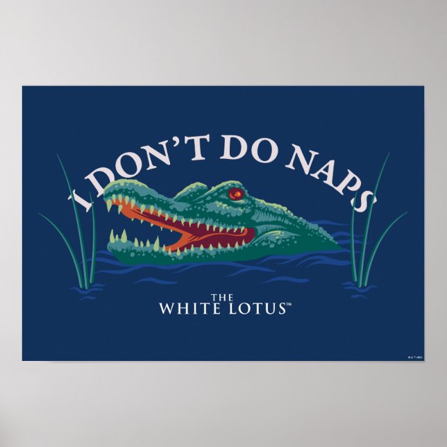 Ich mache keinen Nickerchen-Alligator - Der weiße  Poster (Vorne)