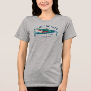 Ich mache keinen Nickerchen-Alligator - Der weiße  Tri-Blend Shirt