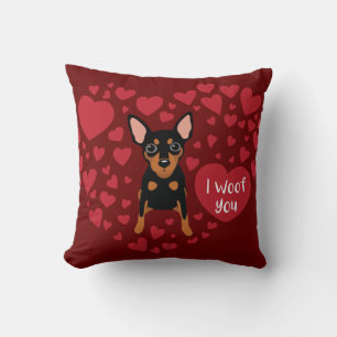 Ich mache / Liebe Sie Min Button Besitzer Throw Ki Kissen
