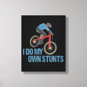 Ich mache mein eigenes Stunts Mountainbiking Leinwanddruck