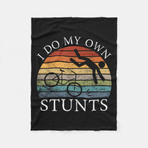 Ich mache meine eigenen Stunts Lustiges Fahrrad Fa Fleecedecke