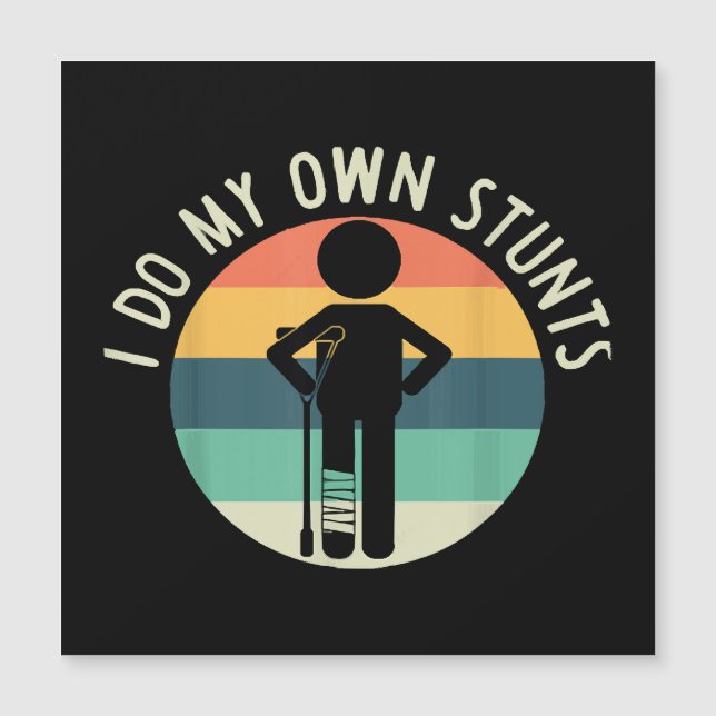 Ich mache meine eigenen Stunts Magnetkarte (Vorderseite)