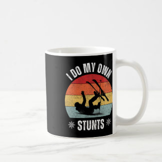 Ich mache meine eigenen Stunts Skiing Retro Sonnen Kaffeetasse
