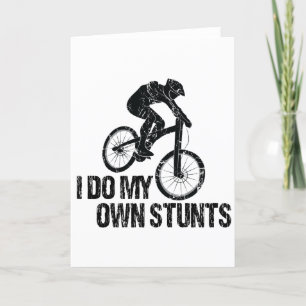Ich mache meinen eigenen Stunts-Abfahrts-Biken-Fun Feiertagskarte