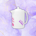 Ich mache Regeln - Mama | Tee Pot<br><div class="desc">Ich mache die Regeln, ich bricht die Regeln, ich bin MAMA - in rosa und lila dankbare Mama auf der Rückseite für ein glückliches Muttertagsgeschenk.</div>