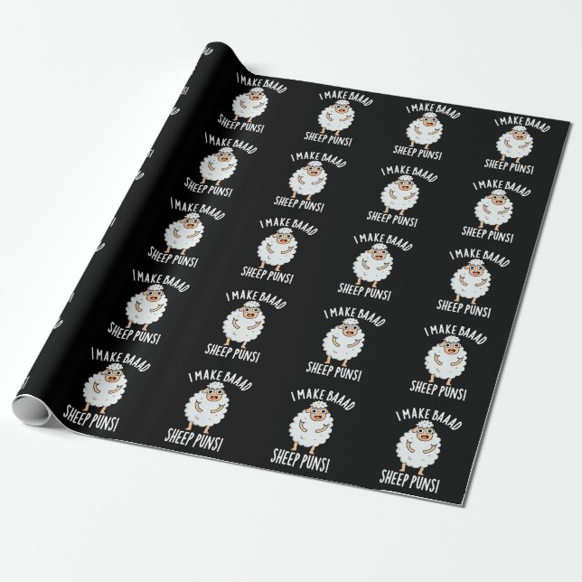 Ich mache schlechte Schafsponnen lustige Tierpuppe Geschenkpapier (Ungerollt)