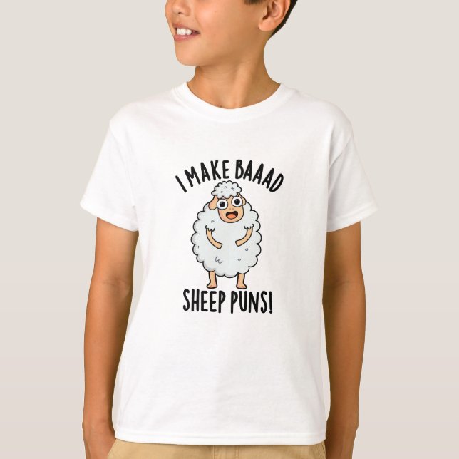 Ich mache schlechte Schafsponnen lustigen Tierpuff T-Shirt (Vorderseite)