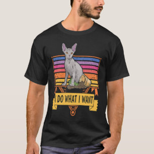 Ich mache, was ich gewollt Retro Katzenbesitzer Sp T-Shirt