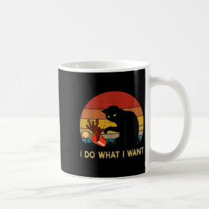 Ich mache was ich will Lustige schwarze Katze für  Kaffeetasse