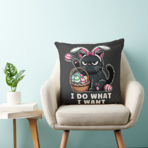 ich mache was ich will Ostern Katze Kissen