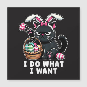 ich mache was ich will Ostern Katze Magnetkarte