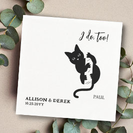 Ich mache zu Minimalistische Pet Black Cat Name Ho Serviette