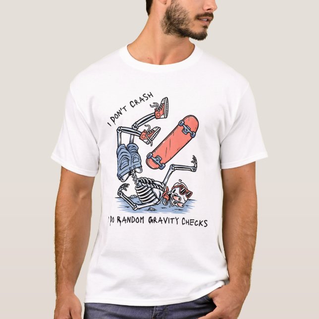 Ich mache zufällige Gravity Karos Funny Pilot Spri T-Shirt (Vorderseite)