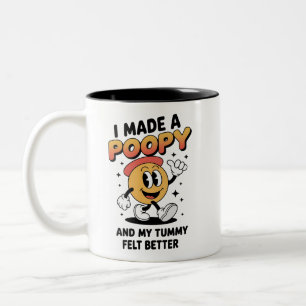 Ich machte ein Kackhaufen und mein Bauch fühlte si Zweifarbige Tasse