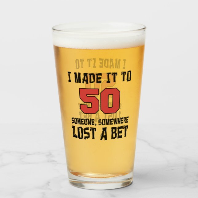 Ich machte es bis 50, die jemand eine lustige glas (Vorne (Gefüllt))