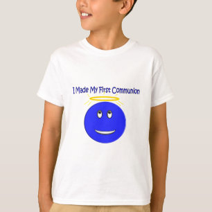 Ich machte mein erstes Kommunions-Blau T-Shirt