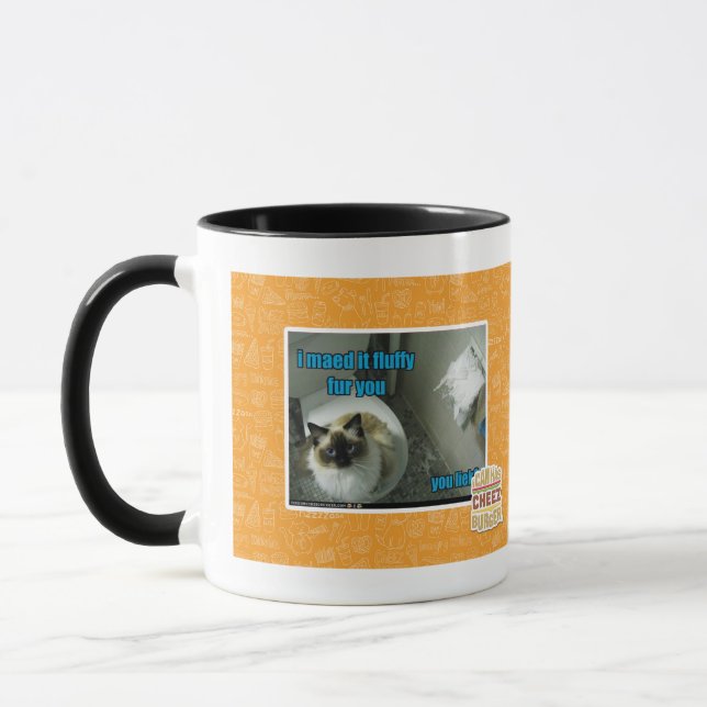 Ich maed es flaumiger Pelz Sie Tasse (Links)