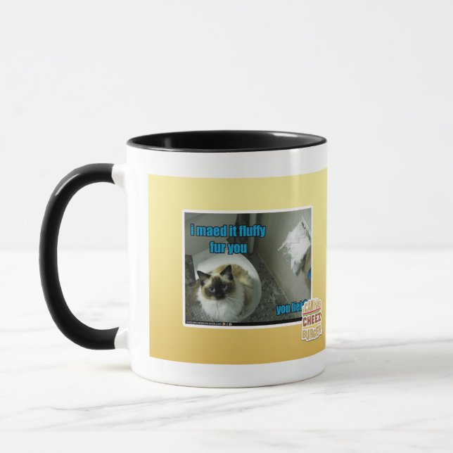 Ich maed es flaumiger Pelz Sie Tasse (Links)