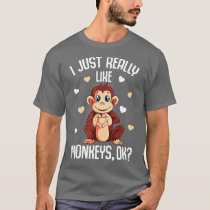 Ich mag Affen Kindermädchen, Affen T-Shirt